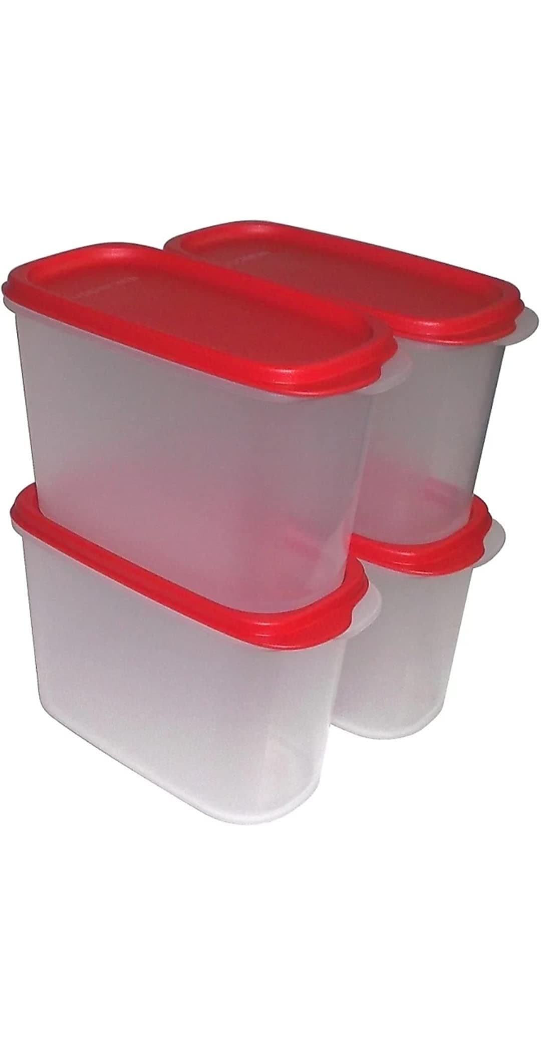 Modular Mates Plastic Container Set, 1.1 Litre, Set Of 4, White, Blue