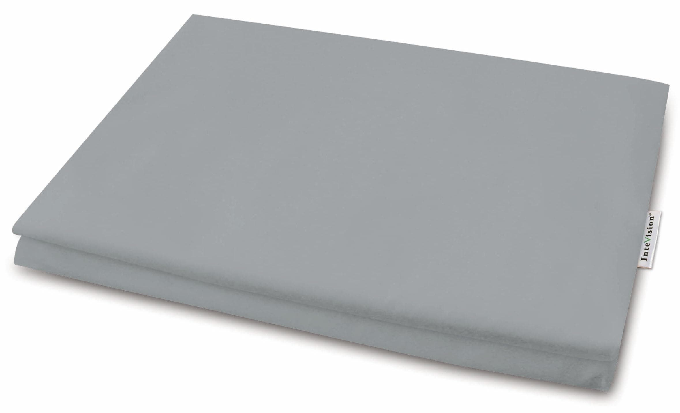 InteVision 400 Thread Count, 100% Egyptian Cotton Bed Wedge Pillowcase; Replacement Cover Designed to Fit The 12" (Height) Version of The Foam Wedge Bed Pillow (25" x 24" x 12") (Gray)
