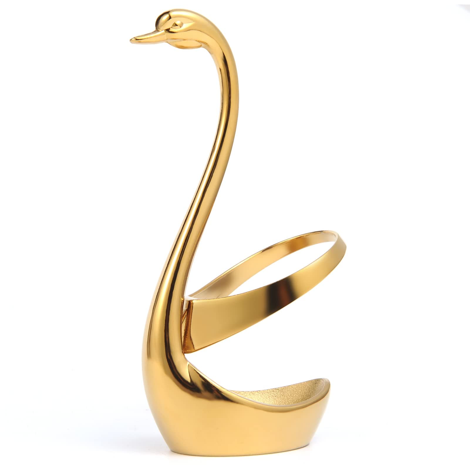 Elegant Small Gold Swan Base Holder