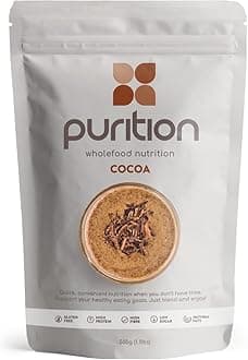 Purition Chocolate – High Protein Wholefood Shake | 500g Natural Meal Replacement with Whey Protein for Keto Diet, Weight Loss & Healthy Breakfasts | 12 Servings