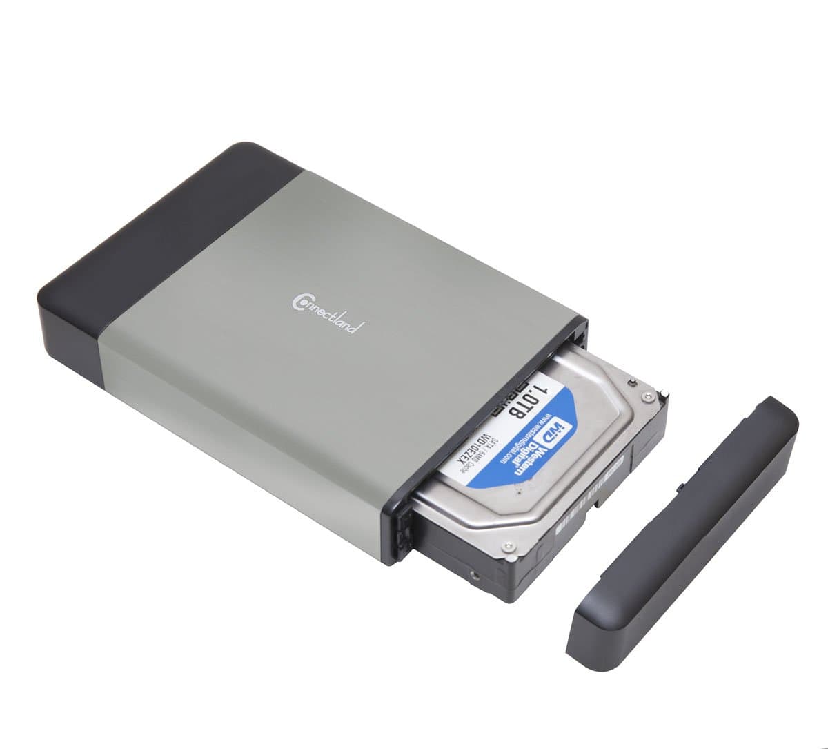 Connectland External USB 3.0 Enclosure for 3.5" SATA III Hard Drives, USB 3.0 to SATA HDD, Support UASP, Tool-Free Installation