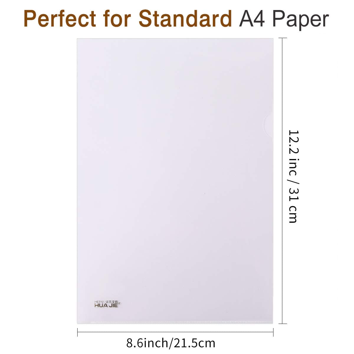 30pcs A4 Clear Plastic Document File Folder, Transparent Project Pockets Folders Poly Jacket for School Office