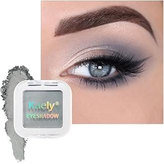 - Pressed Single Eyeshadow Makeup, Smoky Gray Matte Highly Pigmented Monochrome Eye Shadow Palette, Waterproof Neutral Powder Mini Eyeshadow, sombras para ojos, Lightweight Blendable, 10