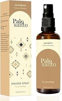 Palo Santo Smudge Spray for Protection & Energy Clearing (3.3 Ounce) by Aromafume - Clean, Smoke-Free, Non Toxic Alternative to Incense & Smudges