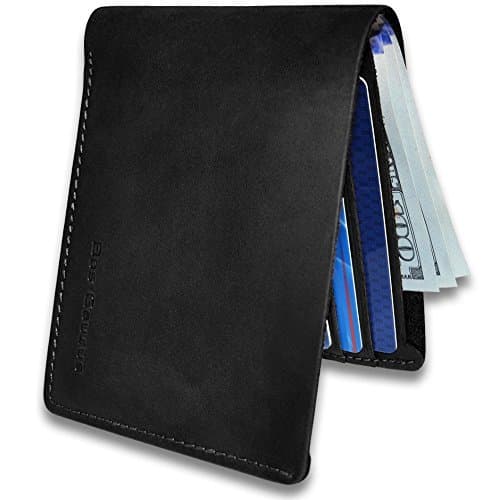 Leather Wallets For Men - Leather Wallet - Mens Wallet (Bl)