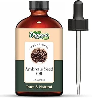 Organic Zing Ambrette Seed (Abelmoschus moschatus) Oil | Pure & Natural Carrier Oil for Skincare, Aroma & Diffusers - 118ml/3.99fl oz