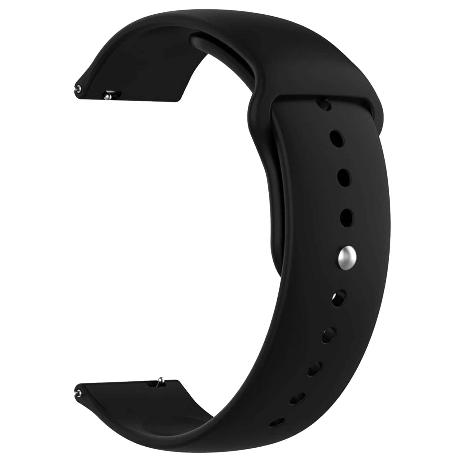 ONE ECHELON Quick Release Watch Band Compatible With Armfit Code 21 Silicone Replacement Smart Watch Strap with Button Lock (Black)