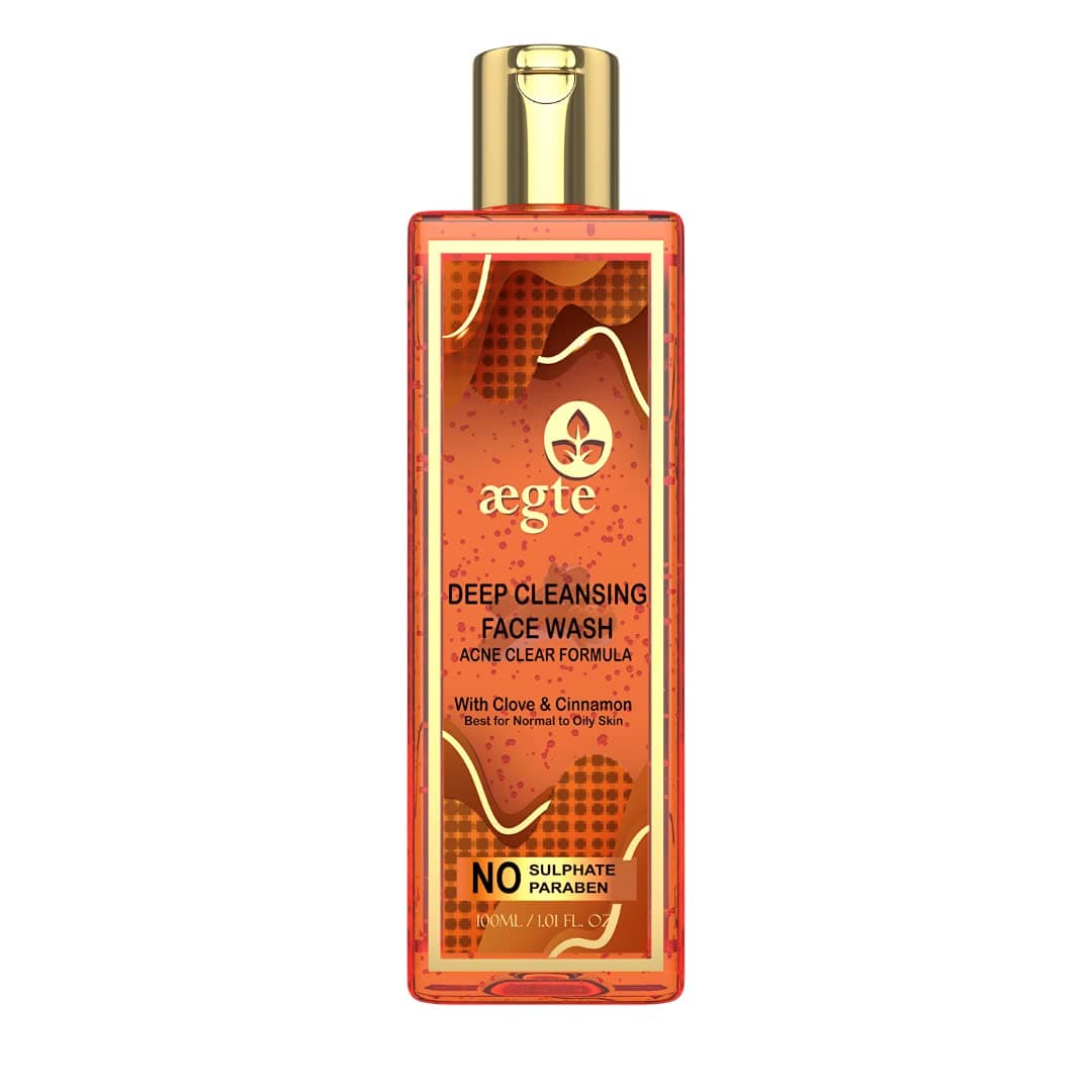 aegte Deep Cleansing Face Wash With Acne Clear Formula For Oily To Normal Skin, 200Ml/6.7Fl.Oz