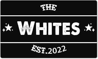 FavorPlus Personalized Doormat Custom Family Name Welcome Mats Outdoor 18"x30" Indoor Mat Drying Mat Non-Slip Back Front Door Home Decor