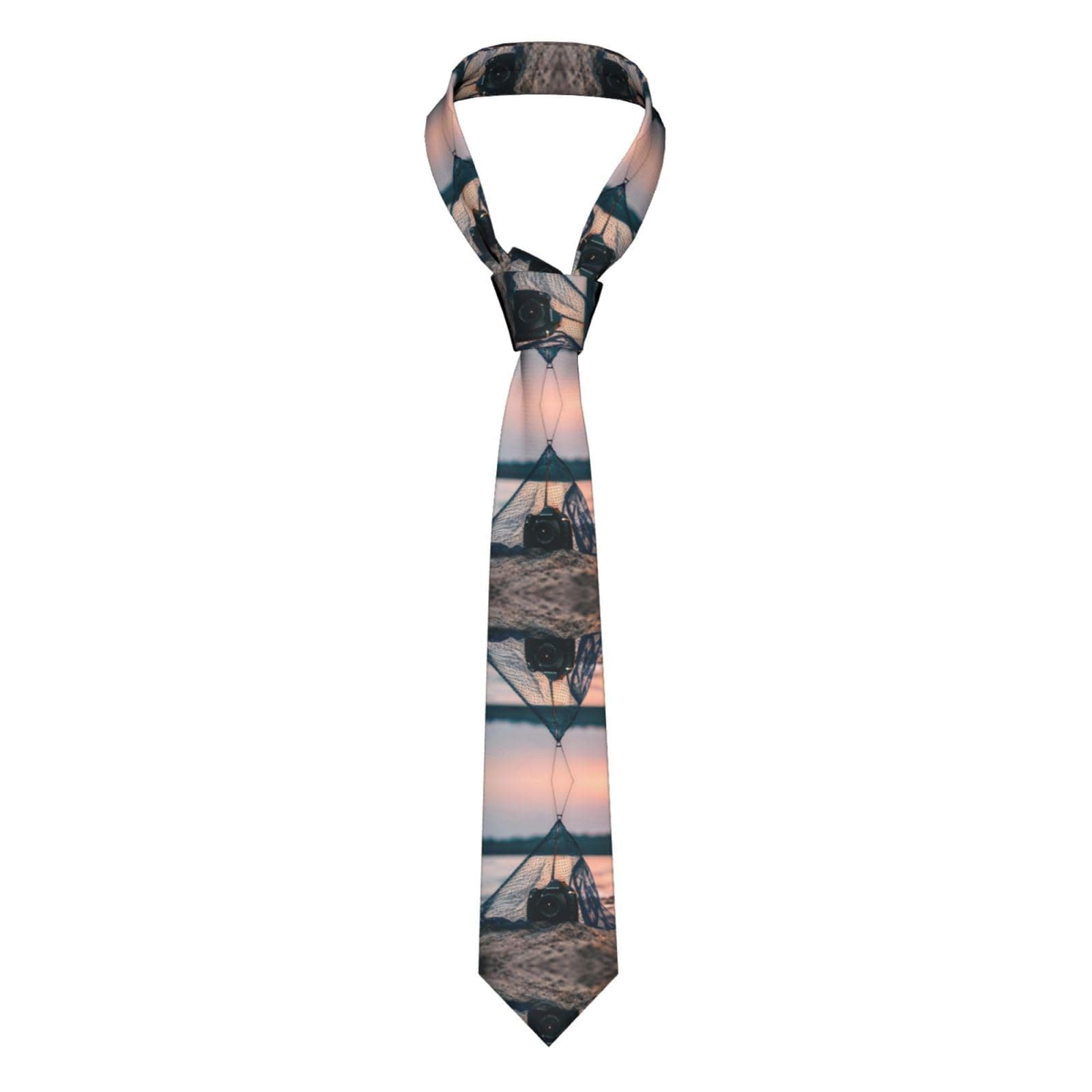 Mens Teal Floral Silk Tie