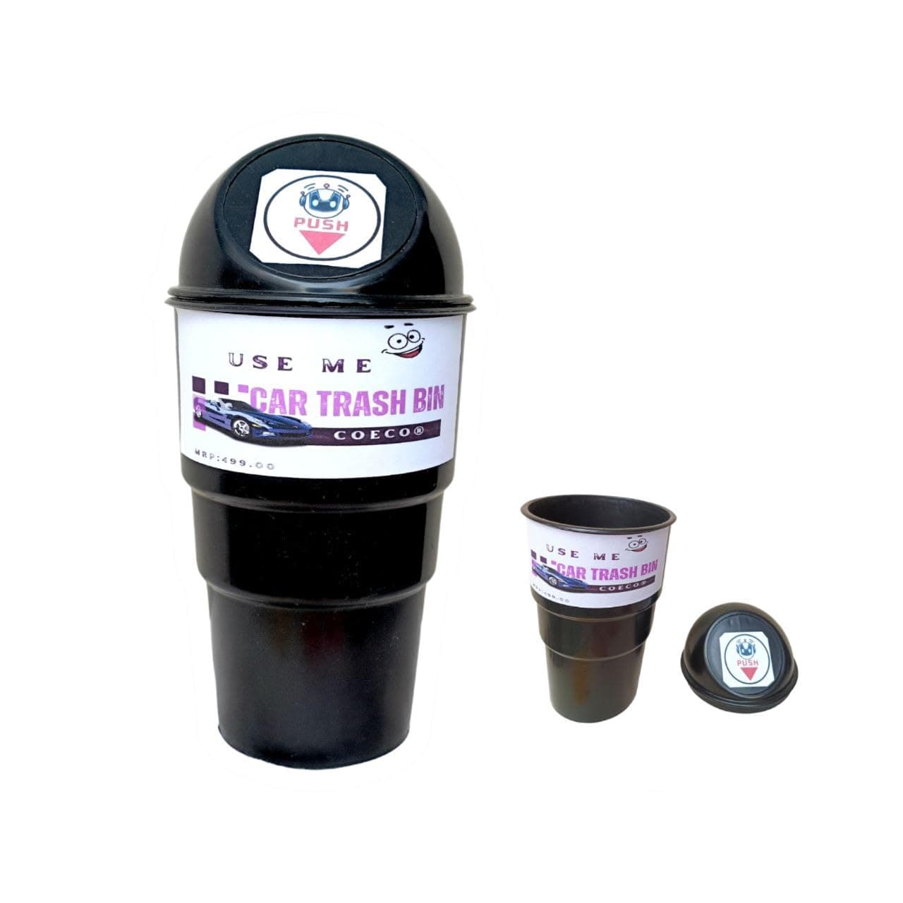 COECO® Drive Clean with Our Mini Car Trash Bin - Compact, Leakproof, and Stylish Auto Garbage Can for a Tidy Ride! Perfect for Cars, SUVs, and More