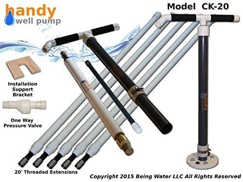 Kit Model HWP-CK20 Hand Well Pump For Shallow or Deep Wells with Extension Pipes and Handle