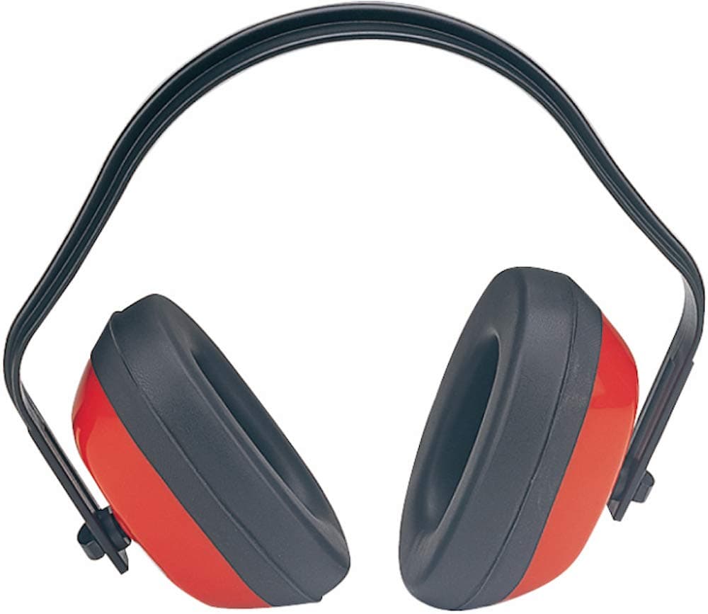 Safety Ear Muffs Red Noise Protection Adjustable
