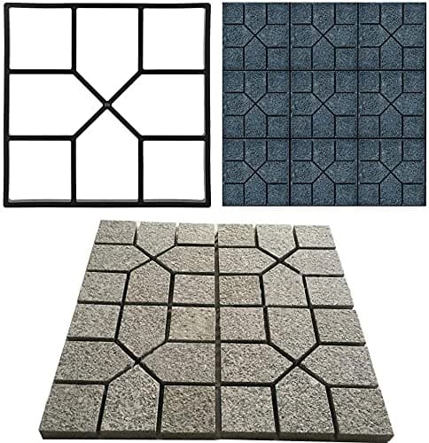 Walk Maker Garden Pavement DIY Maker Reusable Concrete Cement Stone Design for Paving Pavement Patio Walkway 15.75 x 15.75 inch