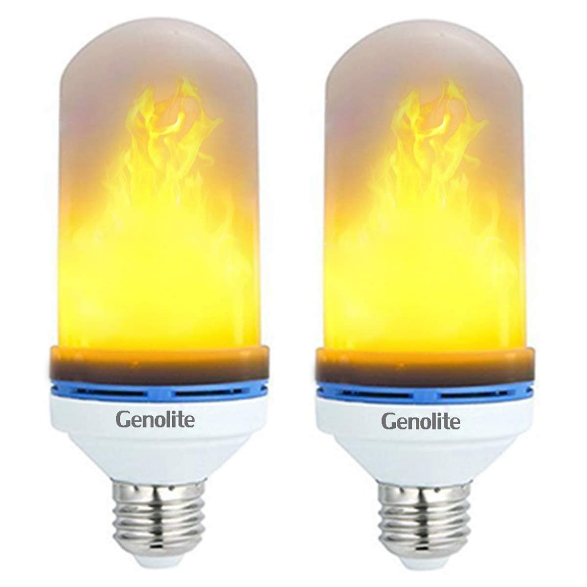 Flame Light Bulb E26 Candles Flicker Effect For Festival Celebration Decorative and Simulated Lamps (2Pack)