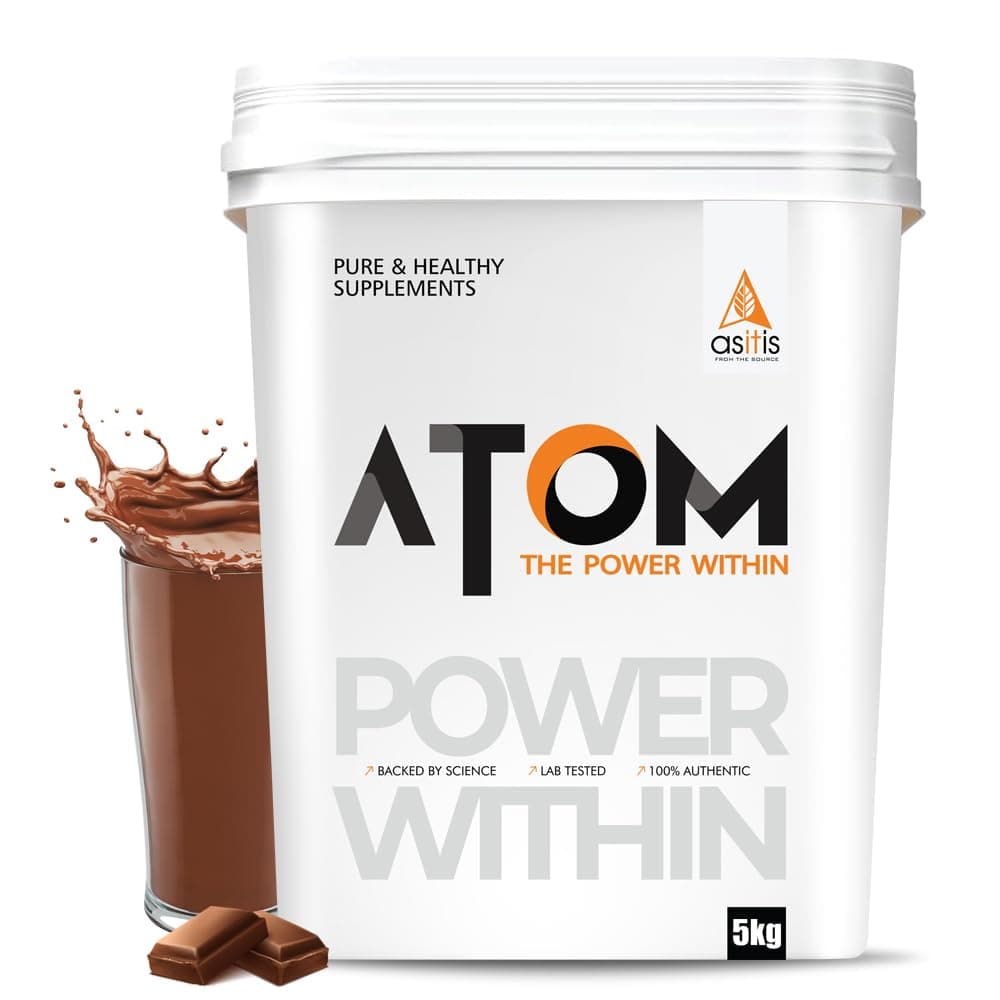 AS-IT-IS ATOM Whey Protein 5 kg (1kgX5) Double Rich Chocolate