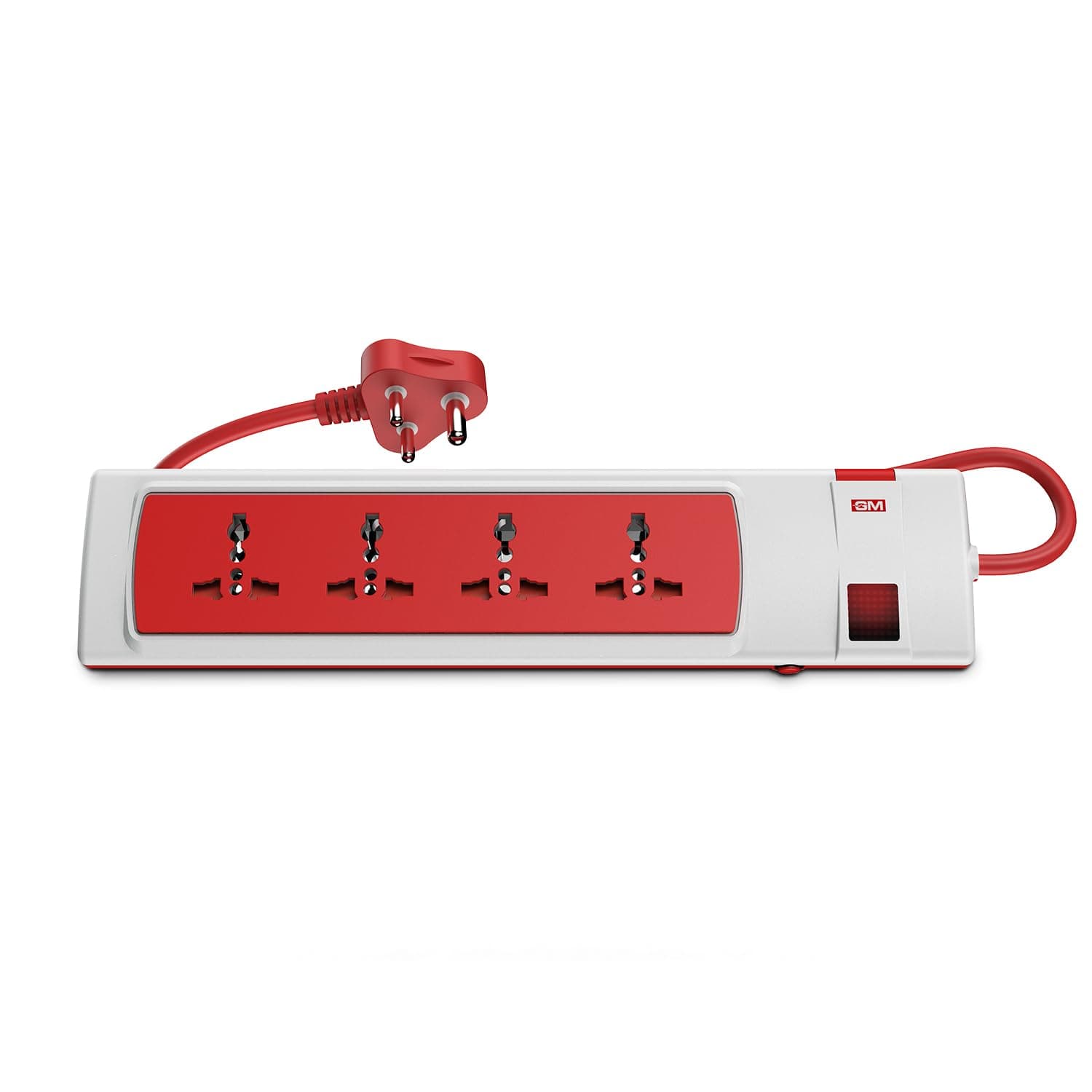 Modular 3058 G‑Power 4+1 Spike Guard with 4 International Sockets and Master Switch | Extension Board with Surge Protection | Polycarbonate Build, 2 m Cable