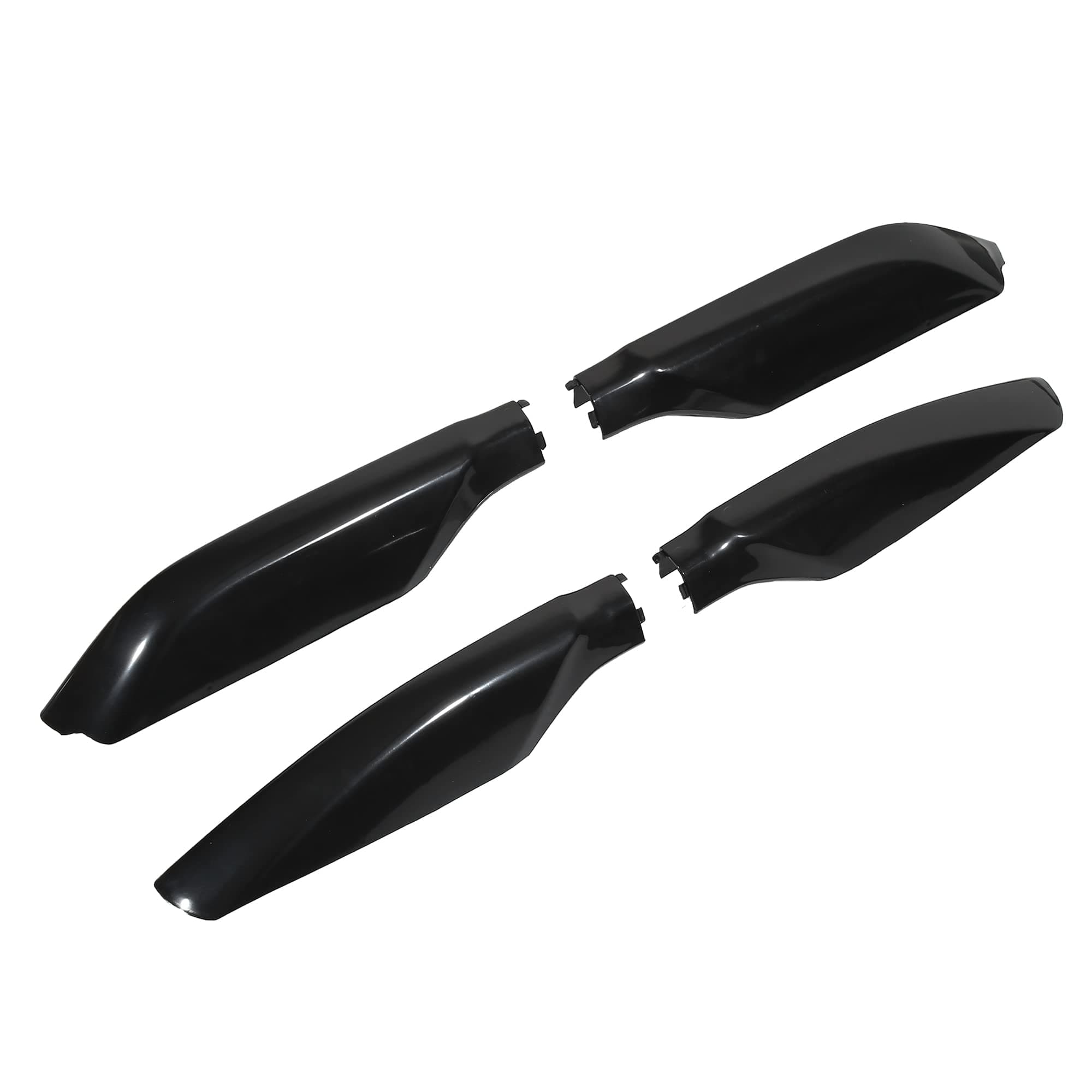 X AUTOHAUX 1 Set Roof Rack Leg Cover Roof Rack Bar Rail End Protection Cover Shell for Toyota Land Cruiser Prado FJ150 2010-2018 Black Roof Rack Rails End Cap