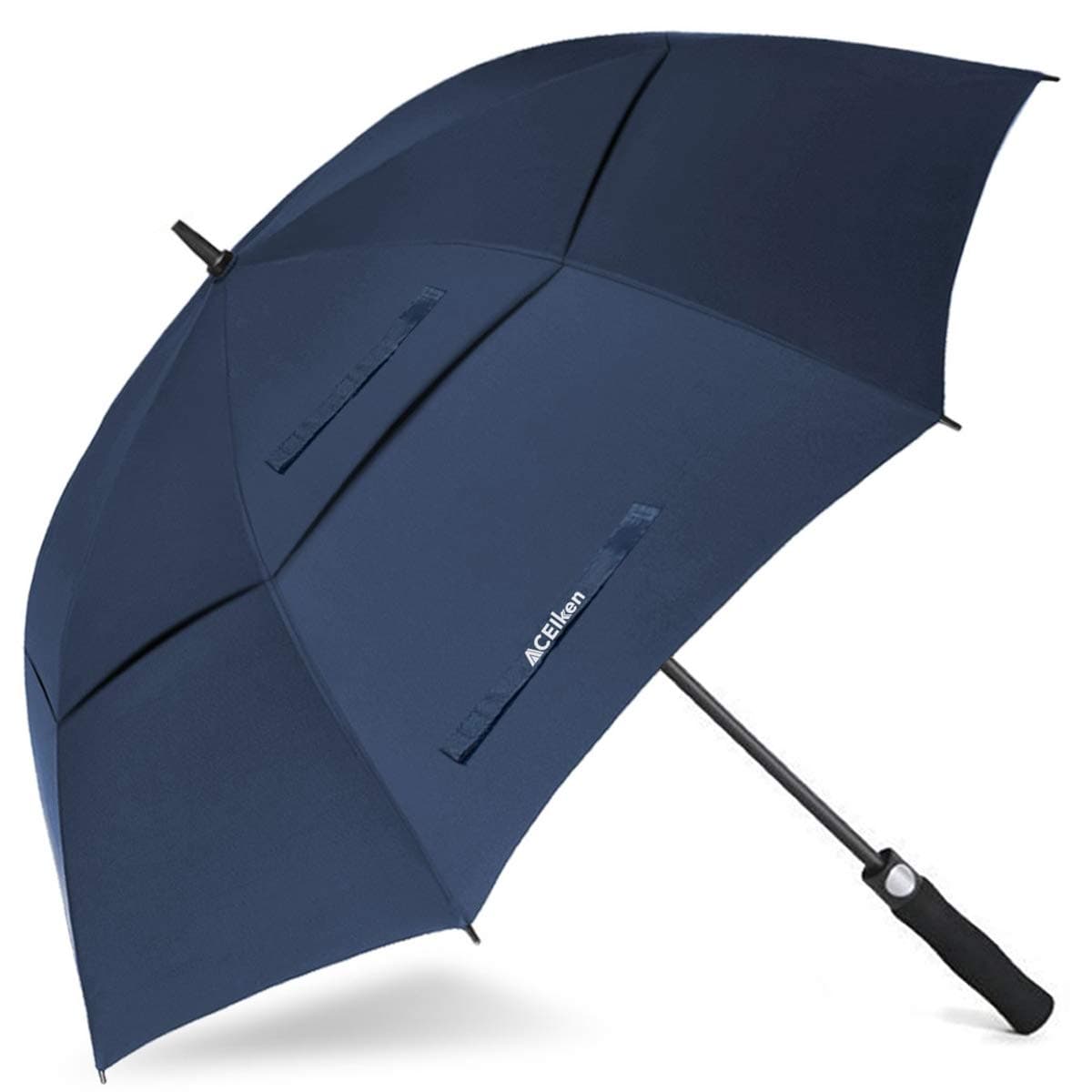 Golf Umbrella Large 58/62/68 Inch Automatic Open Golf Umbrella Extra Large Oversize Double Canopy Vented Umbrella Windproof Waterproof for Men and Women