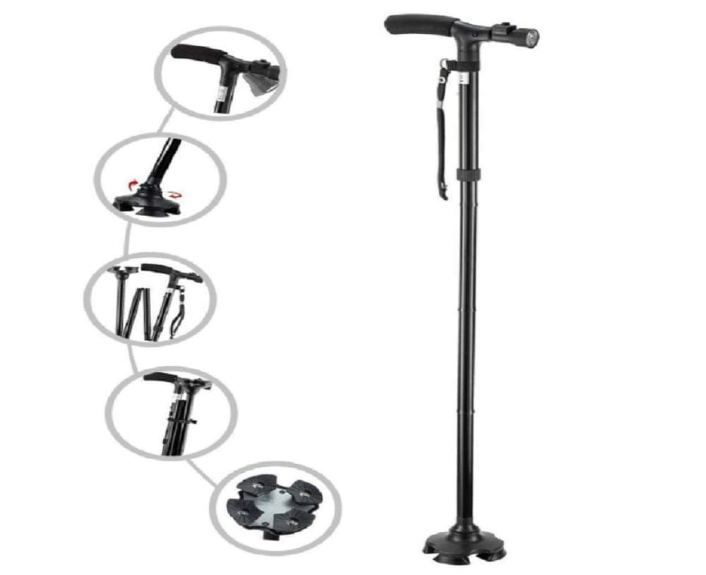 IVAR Magic Folding Walking Stick Trusty Cane with Light