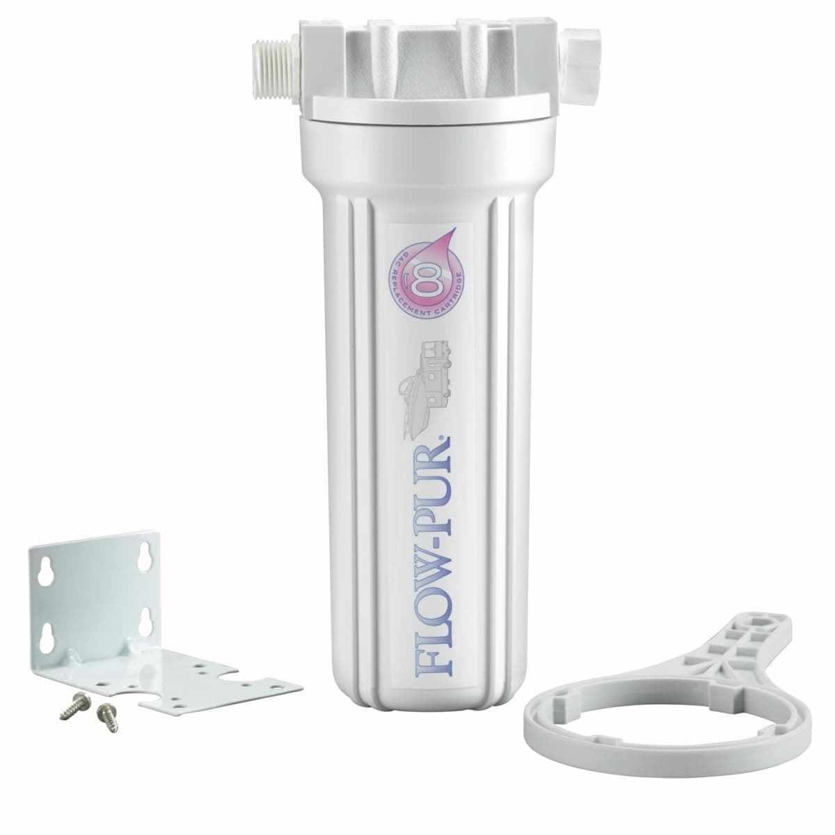 Flow-Pur 10 IN Single Stage System with 5 Micron Carbon Block Filter, Reduce Bad Taste and Odor, Optimize Water Purification, Improve Liquid Quality for Consumption