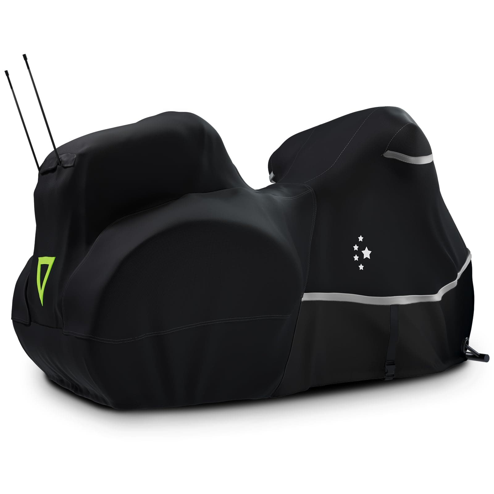 LIBZAKI Motorcycle Cover with Side+Top Box Black