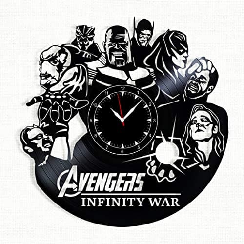 SofiClock Avengers Vinyl Record Wall Clock 12", The Best Gift Decor (C)