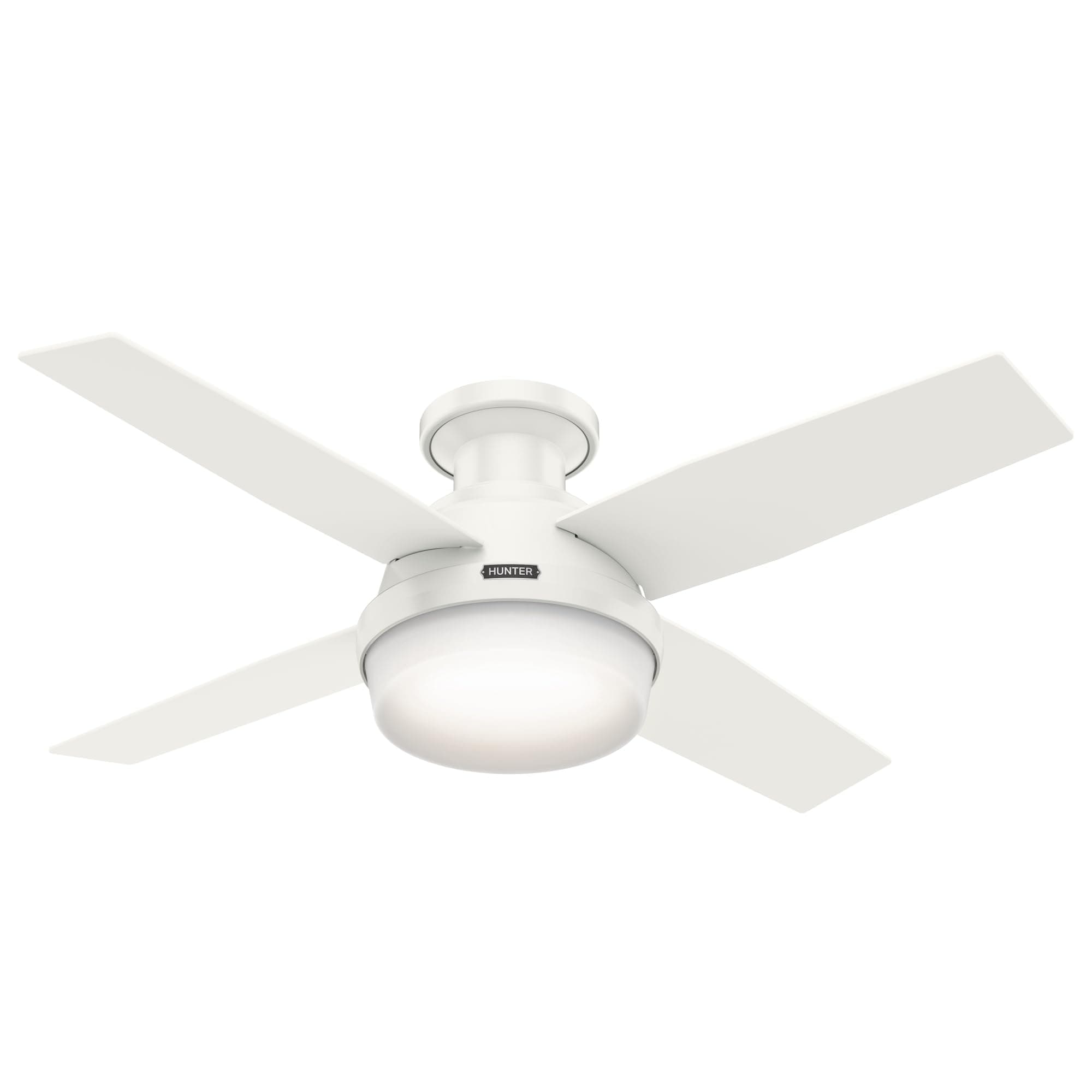 59244 Dempsey Low Profile Fresh Ceiling Fan with Light and Remote (44 inch, White)