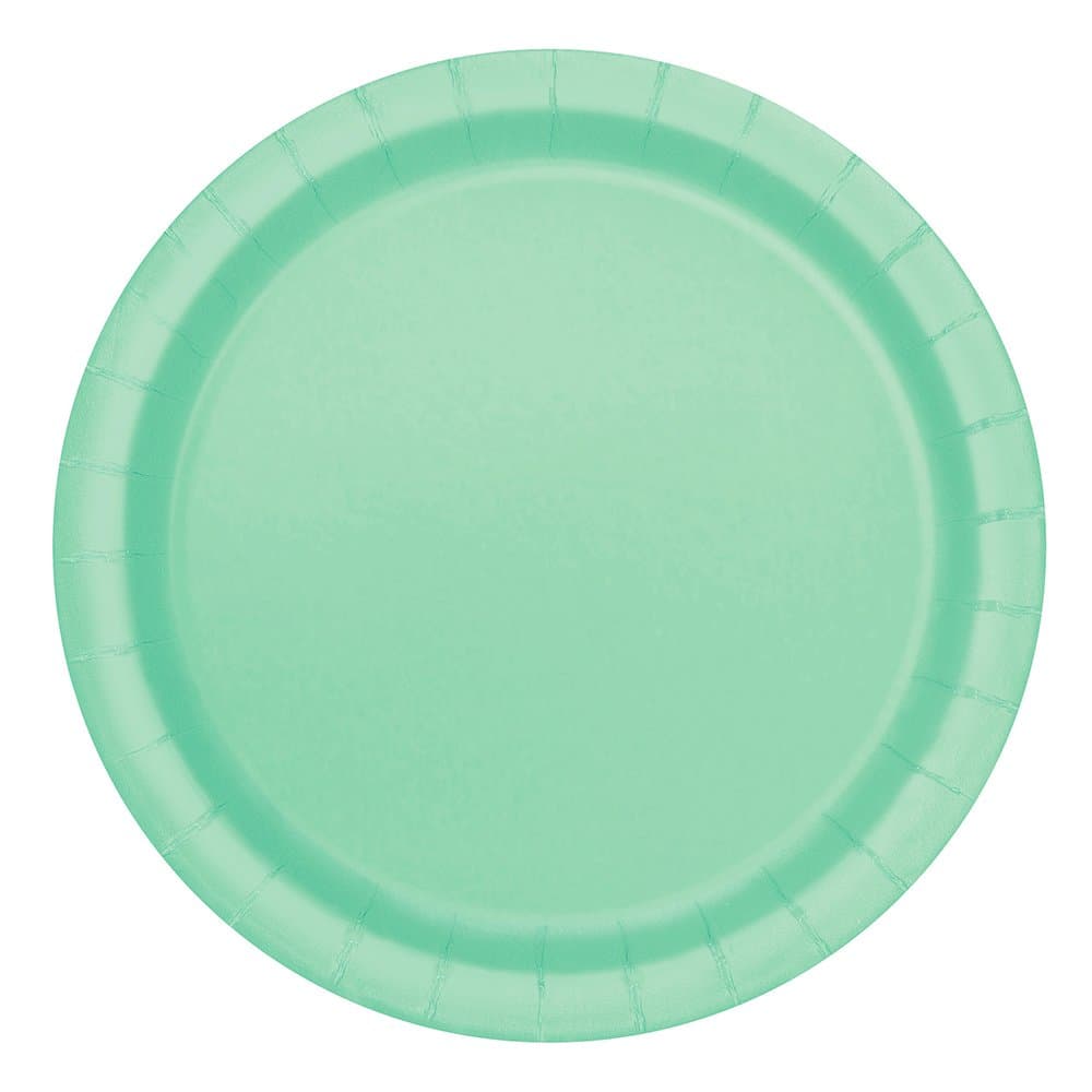 Unique 99224 Mint Paper Cake Plates, Party Tableware, 20 Ct
