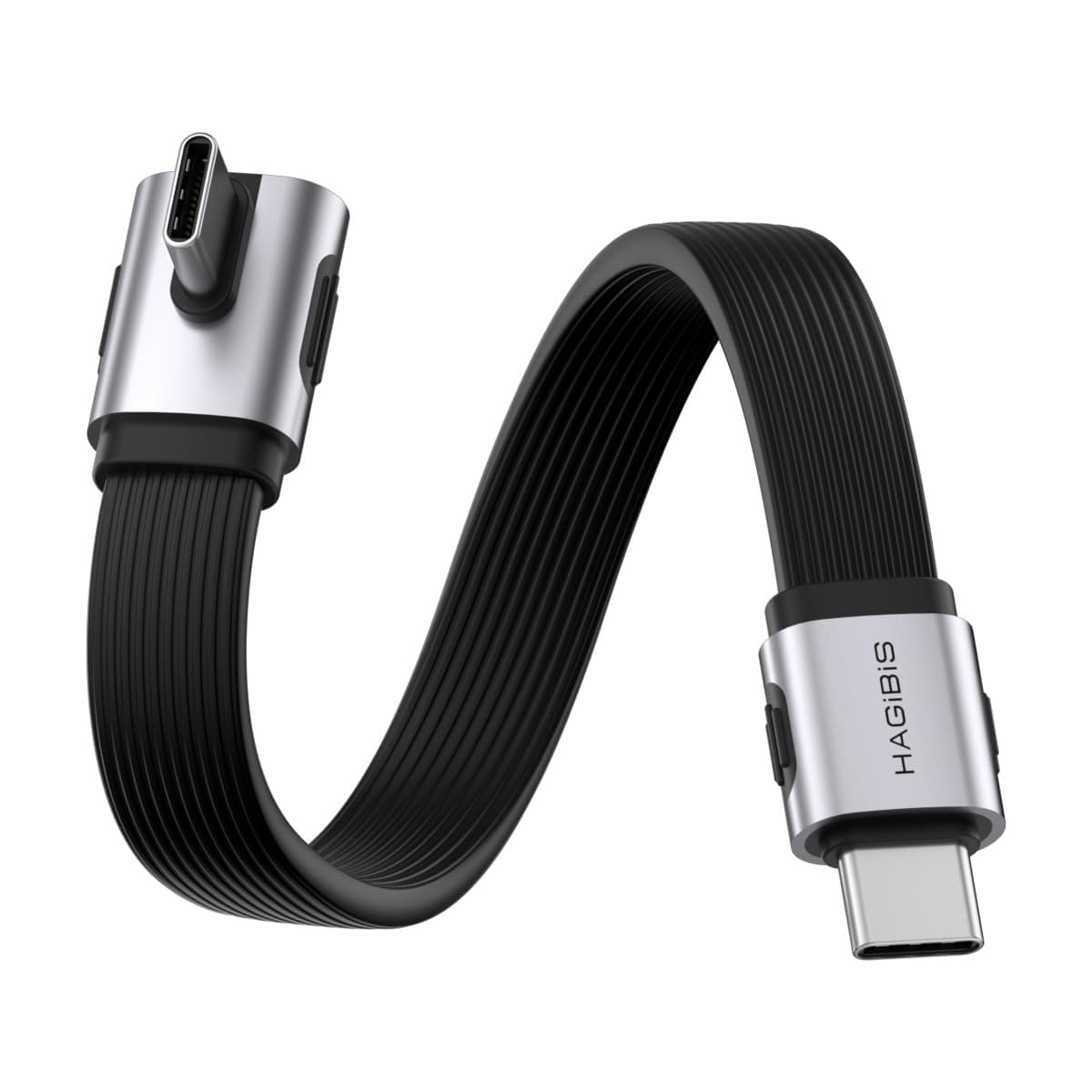 USB4 Cable, Vertical 90 Degree 80Gbps Data Transfer, 240W Fast Charging USB-C Cable, 8K@60Hz USB 4 V2.0 Short Cable for iPhone 17 16 15 Pro Max, iPad Pro, Thunderbolt 5/4