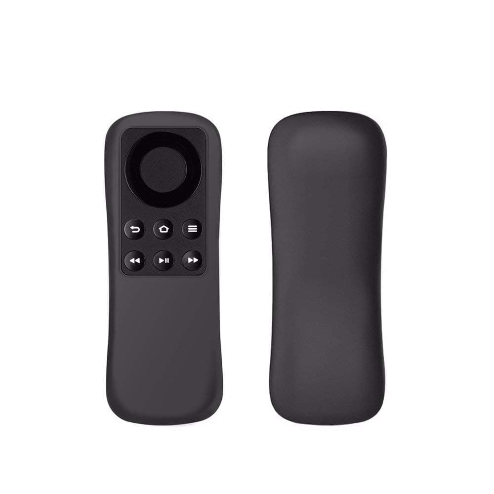 SIKAI Shockproof Silicone Case For Amazon Fire TV Stick Remote Cover Grow in Dark Protective Anti-Slip Washable Lightweight (Black)