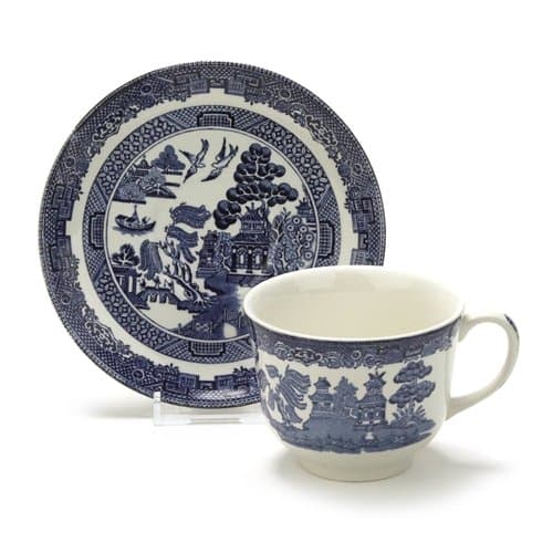 Blue Willow by Johnson Bros, Earthenware Cup & Saucer