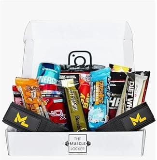 High Protein Snack Gift Basket - Protein Bars, Low Carb Fitness Snacks - Ideal Healthy Gift for Fitness Enthusiasts - Fitness Snack Hamper