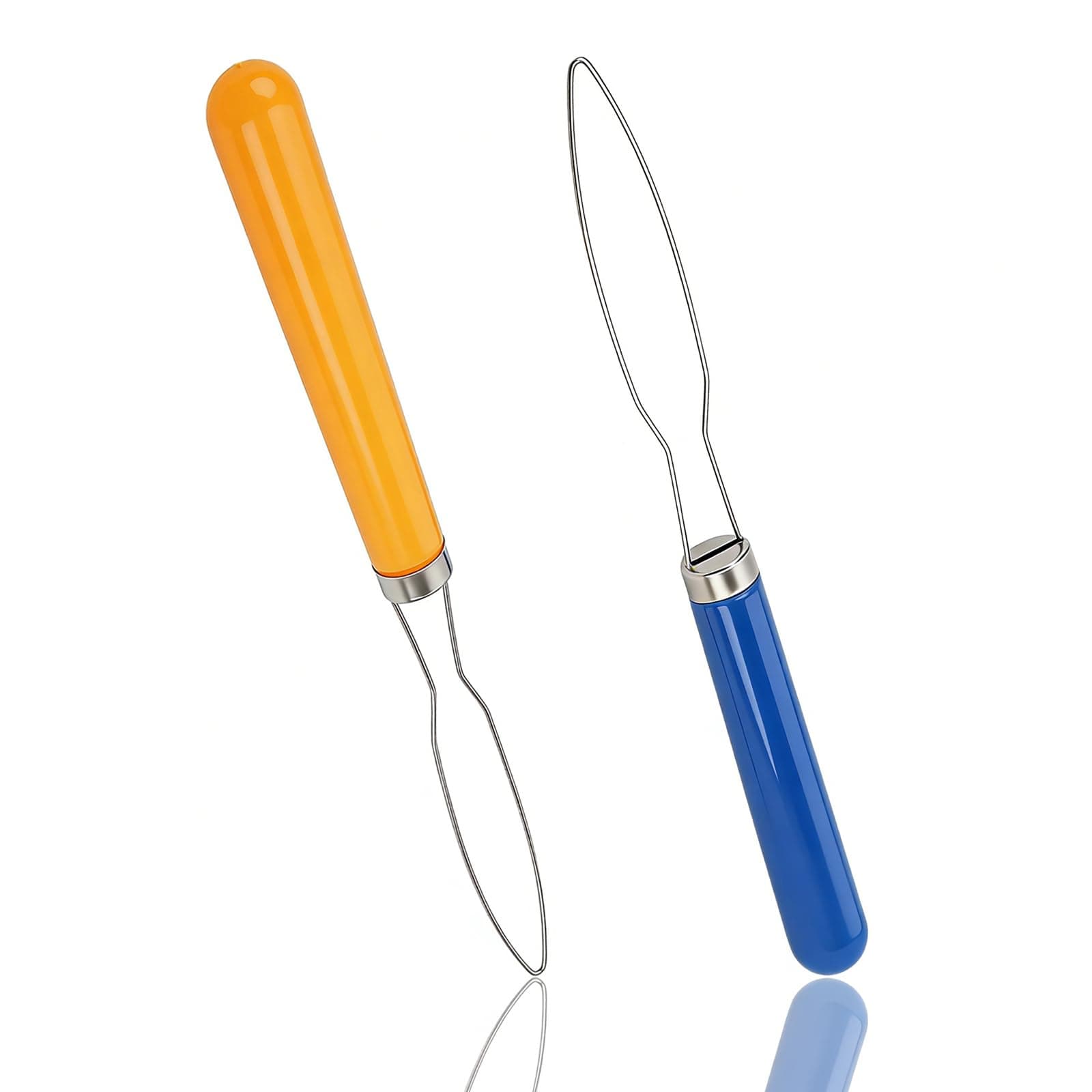 2 Pcs Button Hooks One Hand Buttons Aids Bright Dressing Aid Device Tool Button Assist Devices with Comfort Grip Handle for Arthritis, Independent Living(Random Colors)