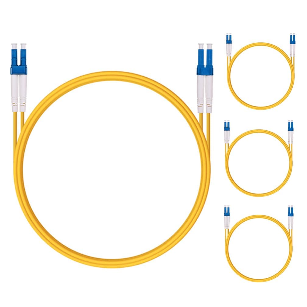 0.2M OS2 LC to LC Fiber Patch Cable, Single Mode SFP Fiber Jumper, Duplex LC-LC 9/125um, LSZH, 0.65ft, for 1G/10G SMF SFP Transceiver, Router, Networks and More, Available 0.2m - 100m