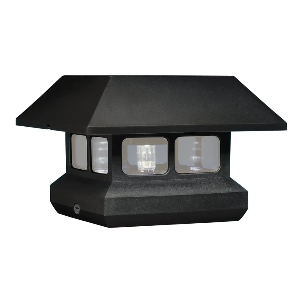 Terratec Luminous Plastic Solar Post Cap, Black, Fits 4x4-Inch Post