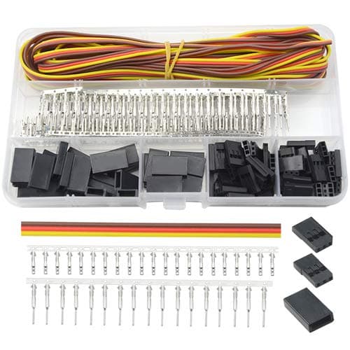WMYCONGCONG 30 Kits Servo Plug Connector Servo Cable Wire Connector Male Female Kit w/ 16Ft 22Awg Servo Wire Compatible with Futaba Style Servo Connector