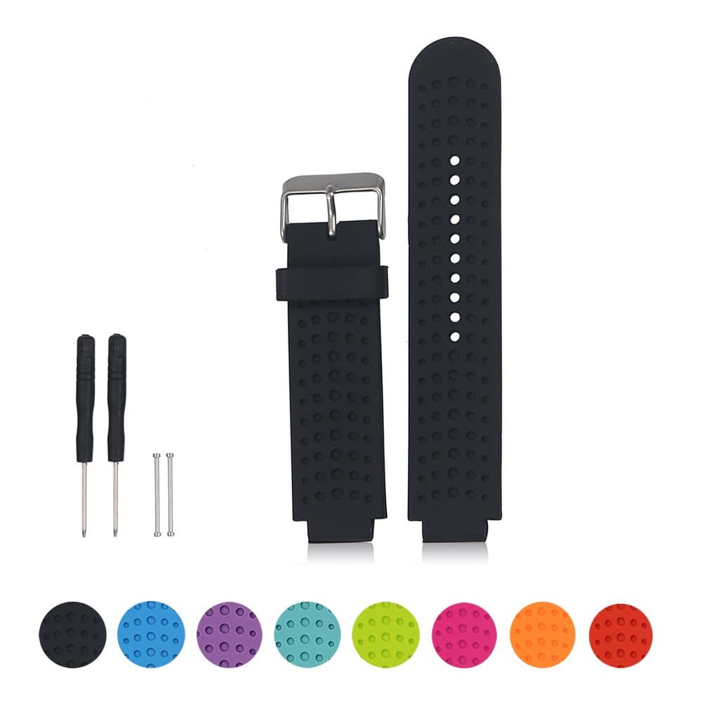Cyeeson Soft Silicone Strap for Garmin Forerunner 220/230/235/630/620/735XT Watch