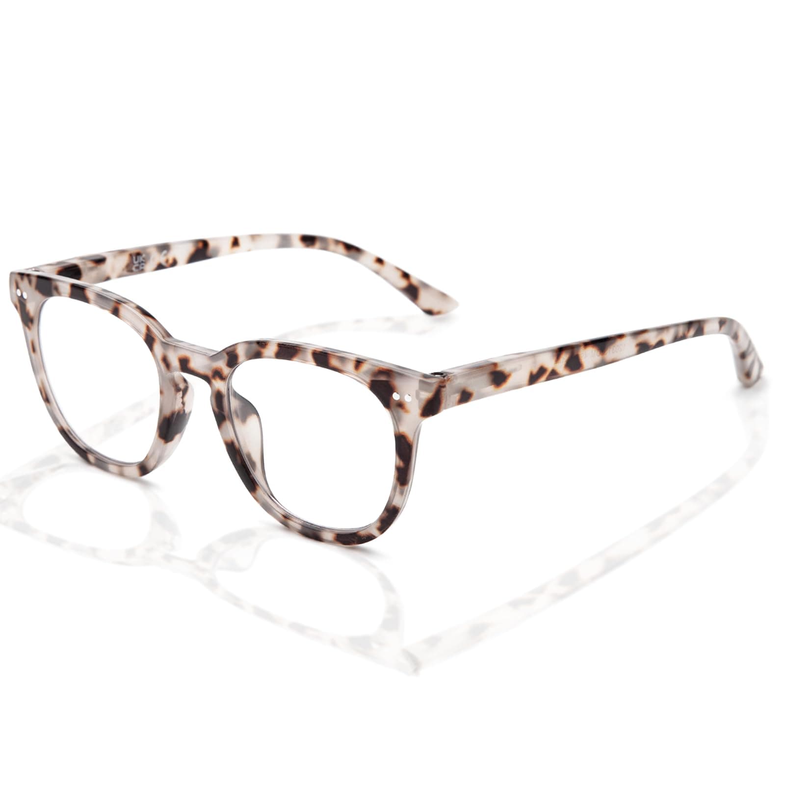 LianSan Reading Glasses for Women - Stylish Blue Light Blocking Computer Readers with Spring Hinge(Leopard,1.5x)