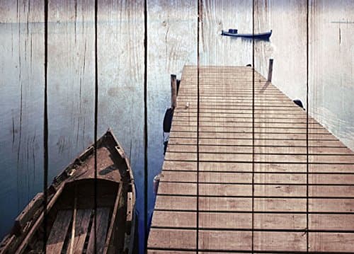 ARTESTOCK Table Wood 70 x 50 cm Sheet Oiled Effect with Pallet on Plywood.