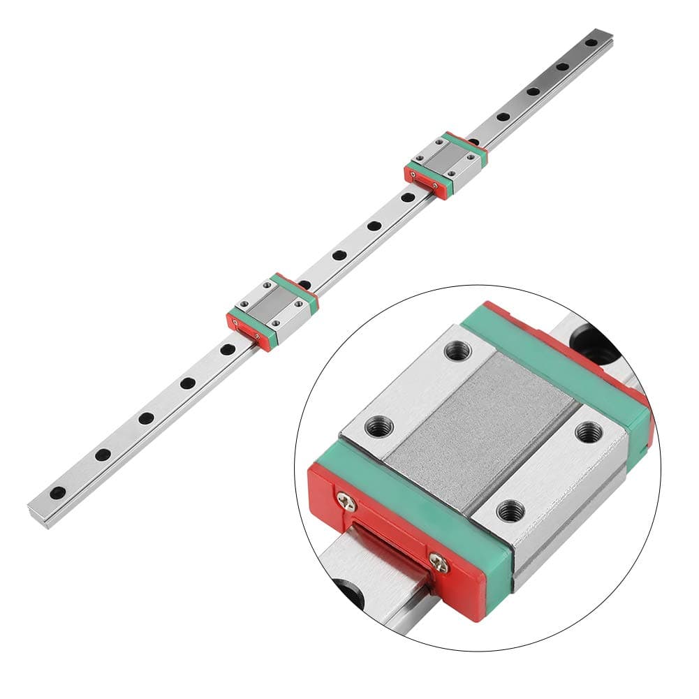 Zunate MGN12 Mini Linear Rail Guide,Linear Guide Rail + MGN12 Slide Block - With Good Strength And High Accuracy - For Many Machines That Need Precision Linear Movement