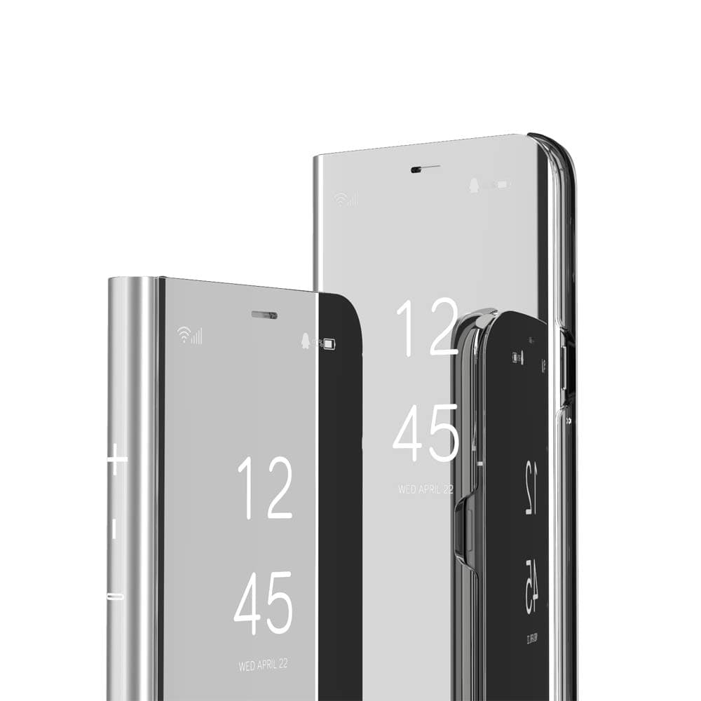 Samsung Note 9 Case, Mirror Design Clear View Flip Bookstyle Luxury Protecter Shell with Kickstand Case Cover for Samsung Galaxy Note 9 (2018). Flip Mirror: Silver