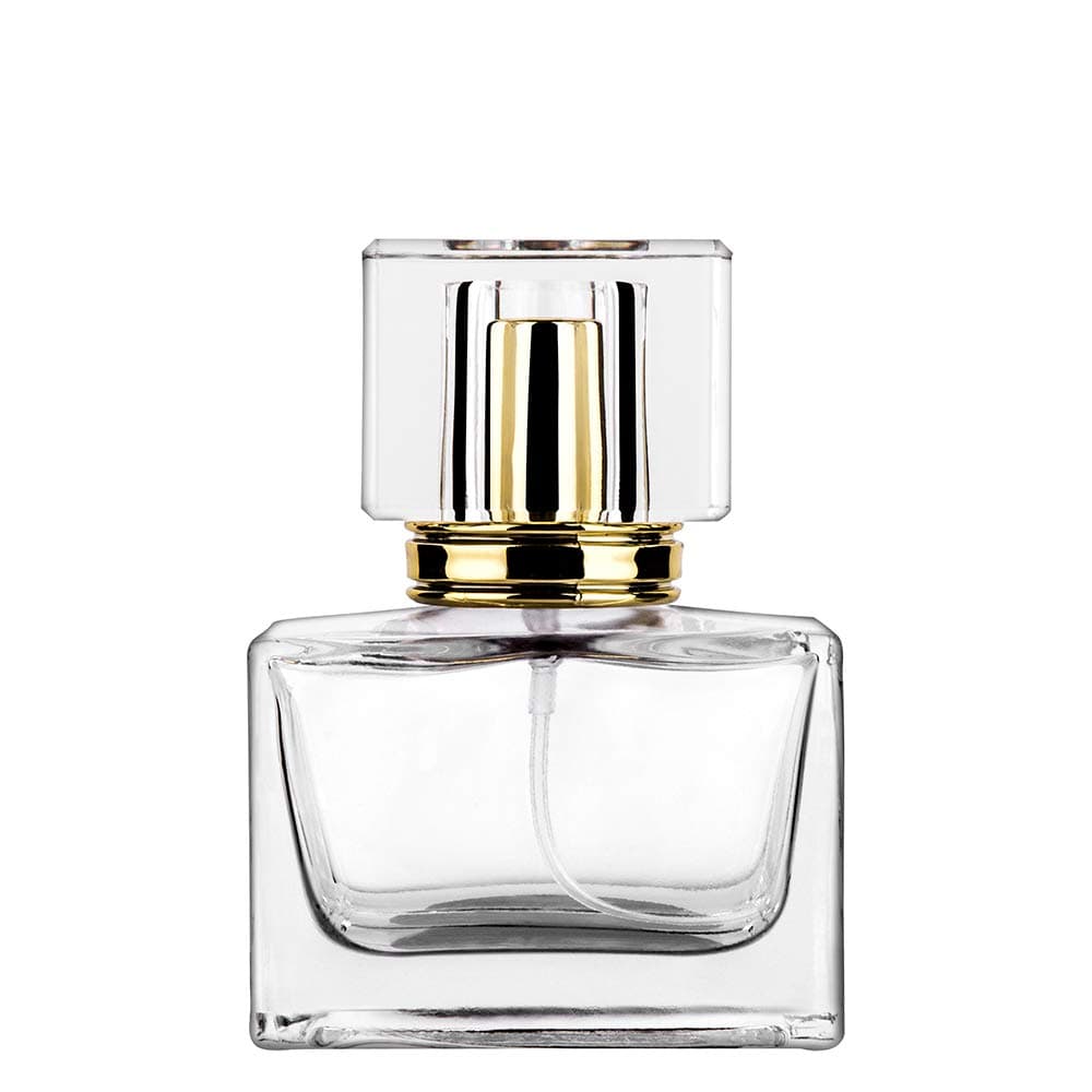 Perfume Bottle, Cologne Bottle, Empty Refillable Glass Spray Bottles with Gold Sprayer, 1oz/30ml