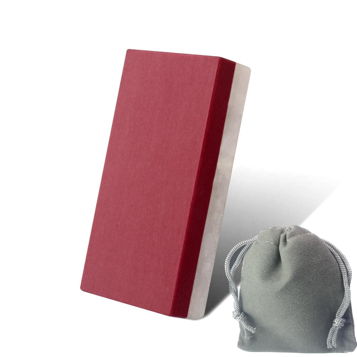 Small Sharpening Stone,Combination Whetstone 3000/10000# Mini Knife Sheath Pocket Stone, Fine Ruby Stone and Agate Stone(2 Inch)