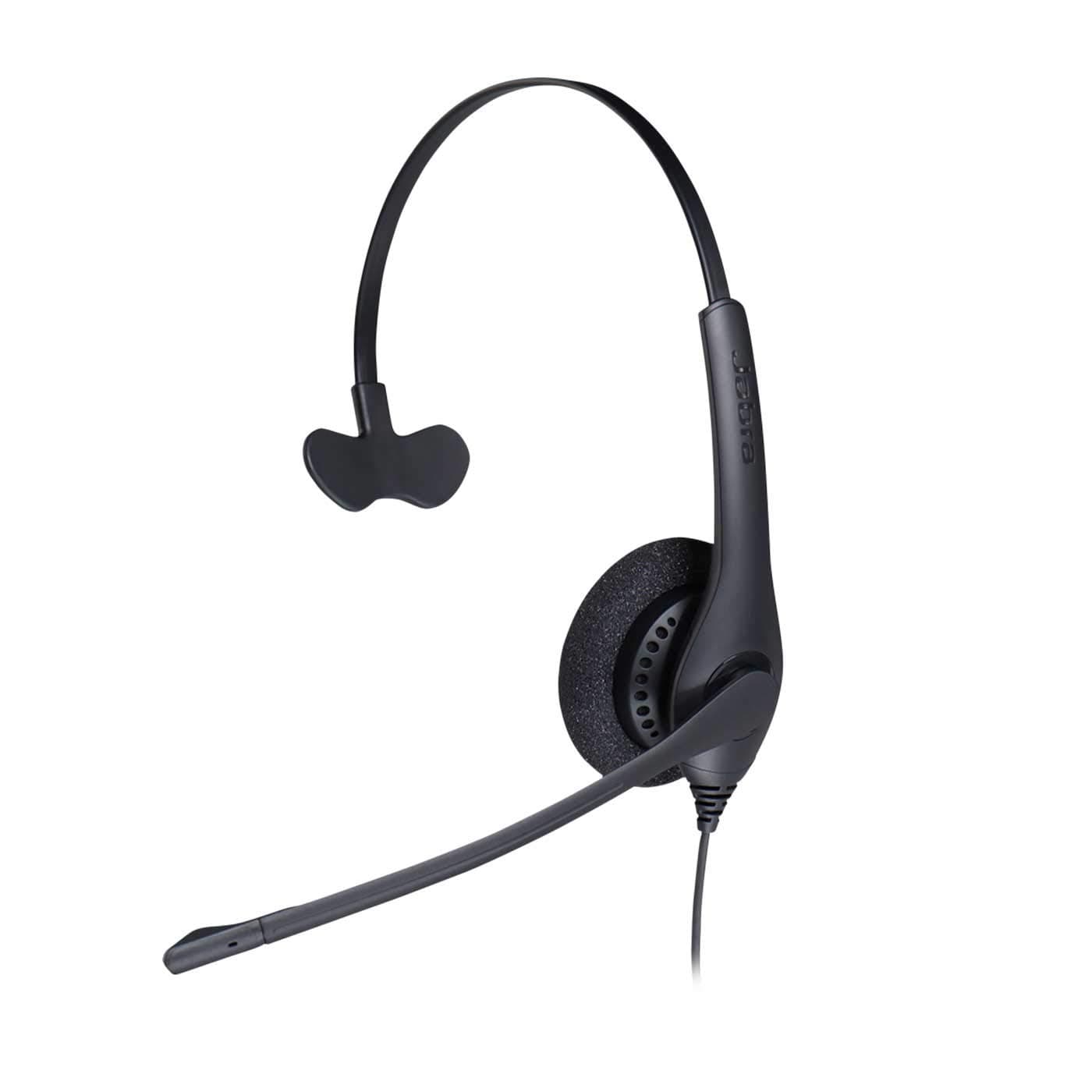Jabra 1500 片耳用コード付きヘッドセット – ブラック