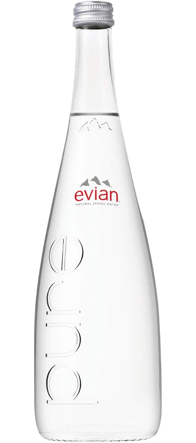 Evian Natural Spring Water (750ml Bottle, 12 Pack)