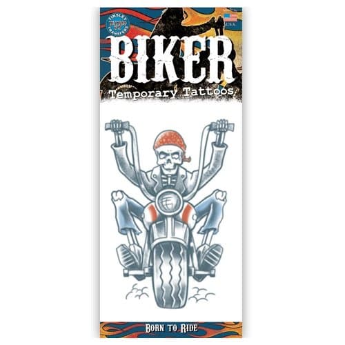 Biker Design Temporary Tattoo- Born To Ride