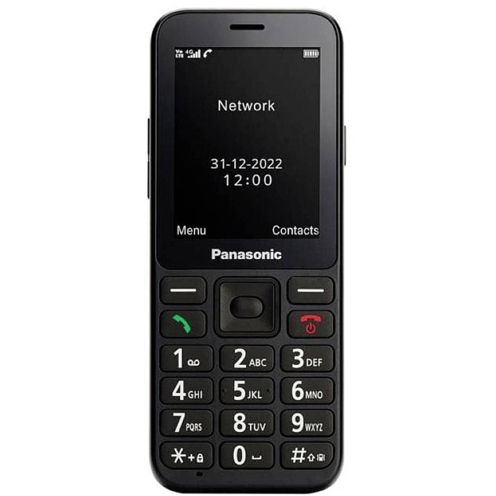 KX-TU250EXB 4G Essentials Mobile Phone SOS Button Hands-Free Large Screen - Black