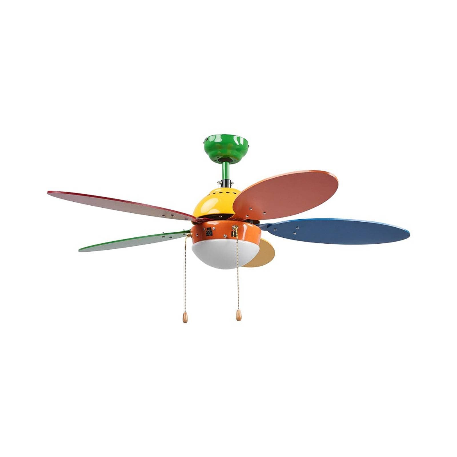 Lindby Multicolor Ceiling Fans with Lights, Reversible, Fan Light Ceiling 106 cm, Kids Ceiling Fan with 5 Blades Adjustable Speed for Children Bedroom, Kids Room