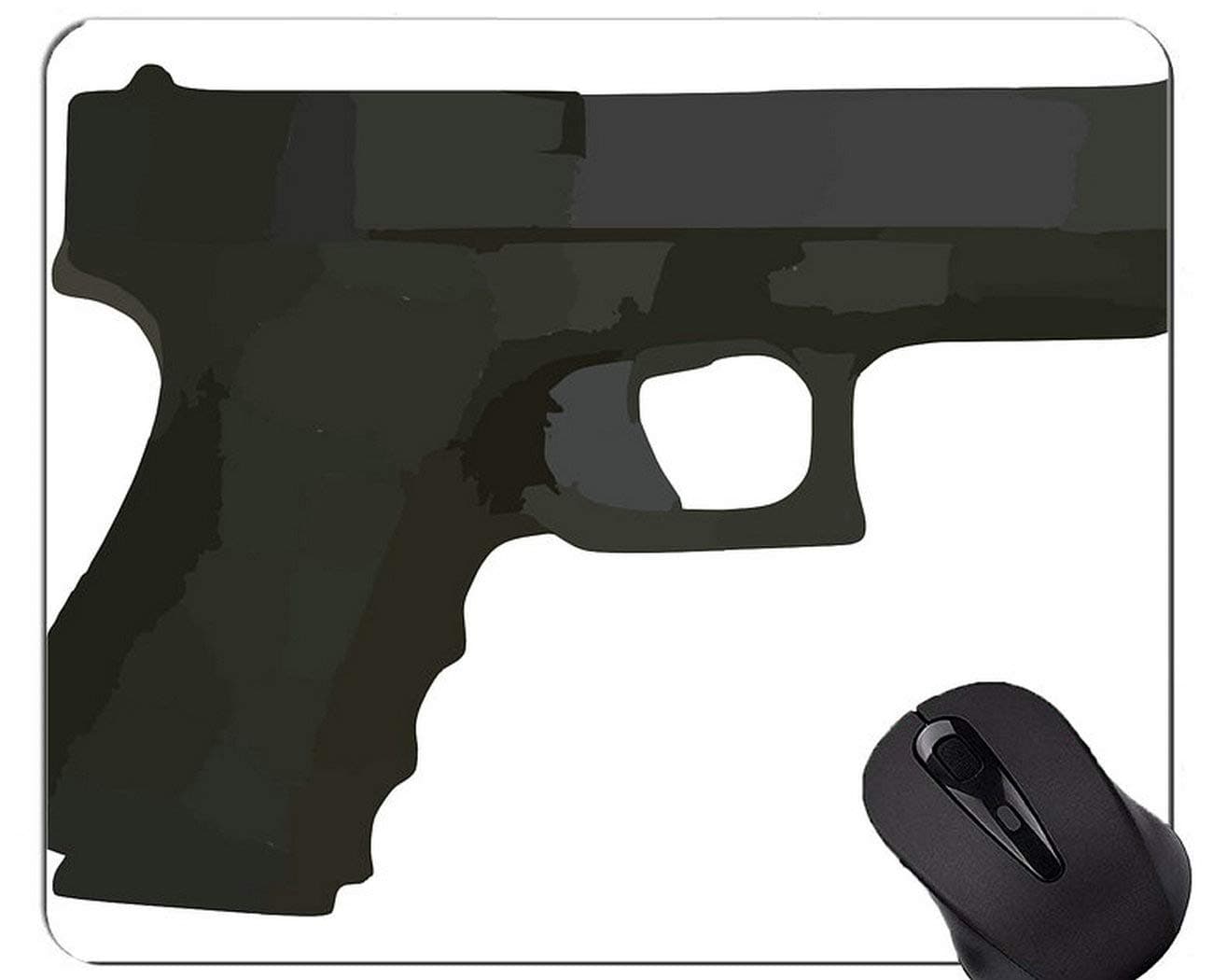YENDOSTEEN Mouse Pad Personalized, Gun Funny Weapon Personalized Rectangle Gaming Mouse Pads